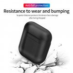 Wholesale AirPods Wireless Charging Cover Skin Silicone Protective Case for Airpods (Black)